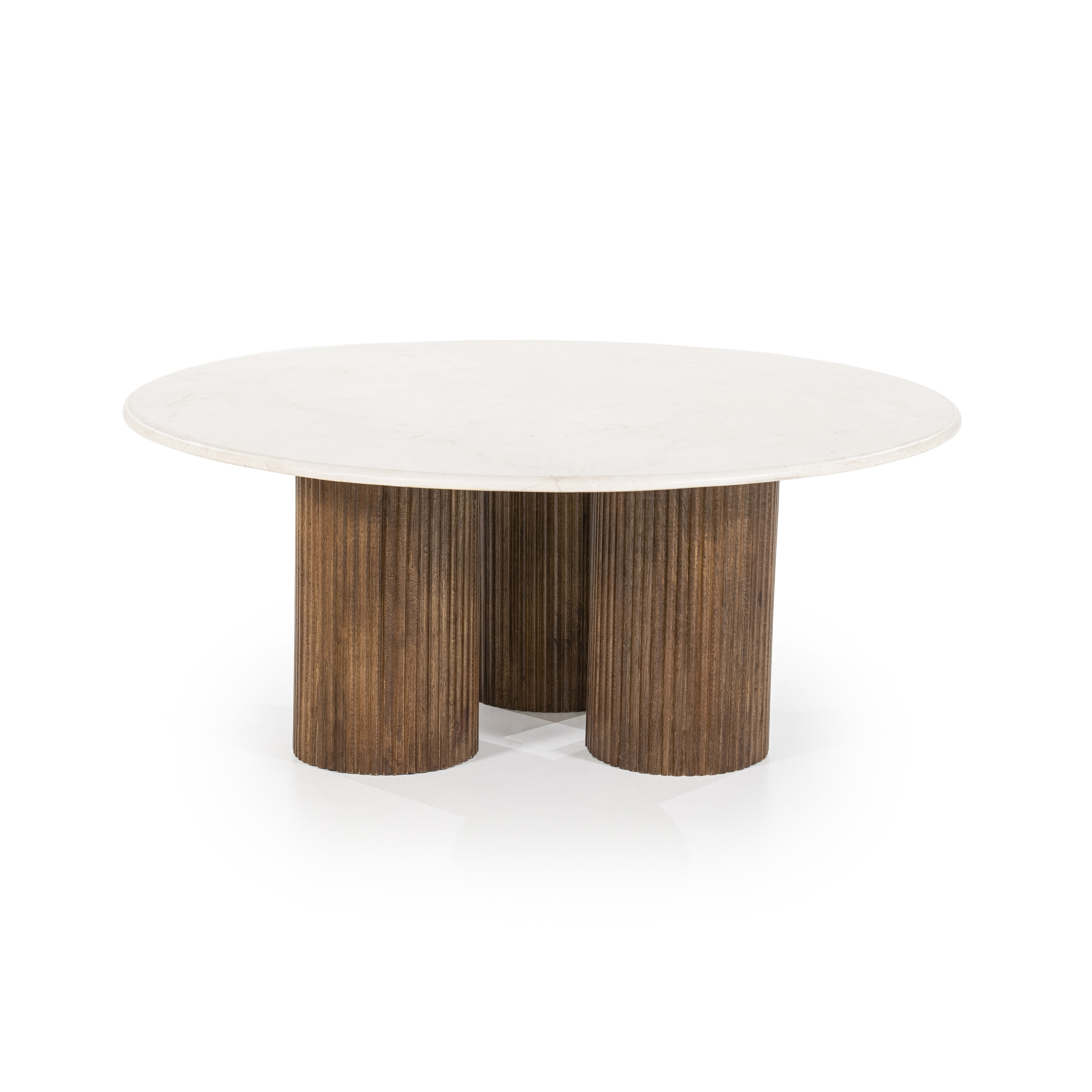 Eleonora Ronde Salontafel Xavi Marmer, 90cm - Bruin