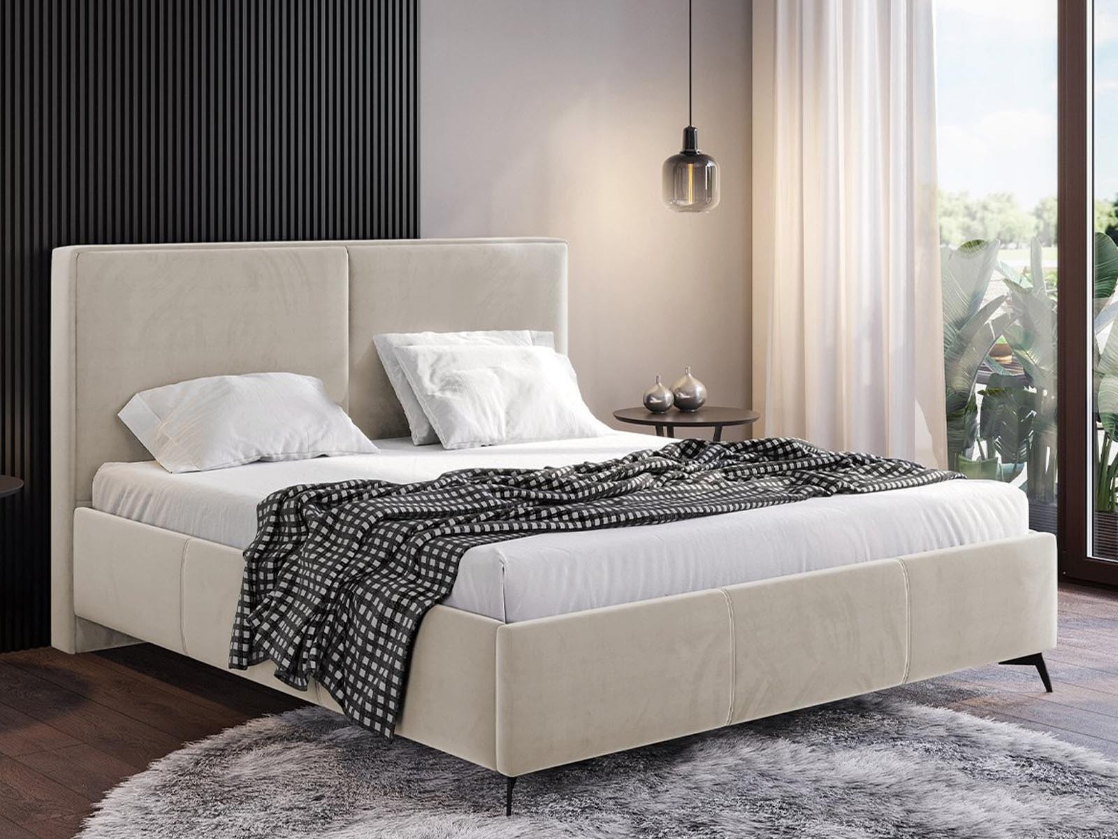 Tweepersoonsbed MAGNETA 140x200 cm beige