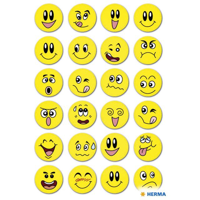 Etiket HERMA 3657 smiley met wiebeleffect | Blister a 1 vel | 10 stuks