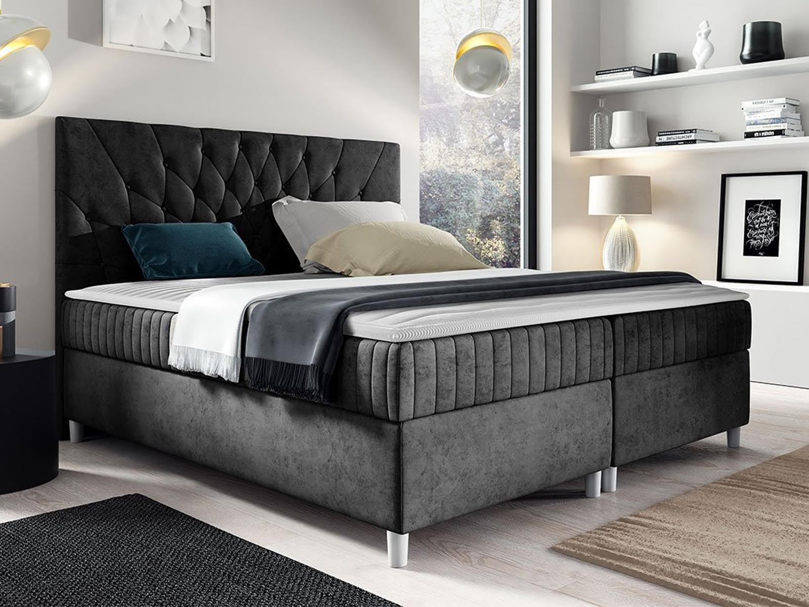 Boxspring PRODIGY 160x200 cm beton