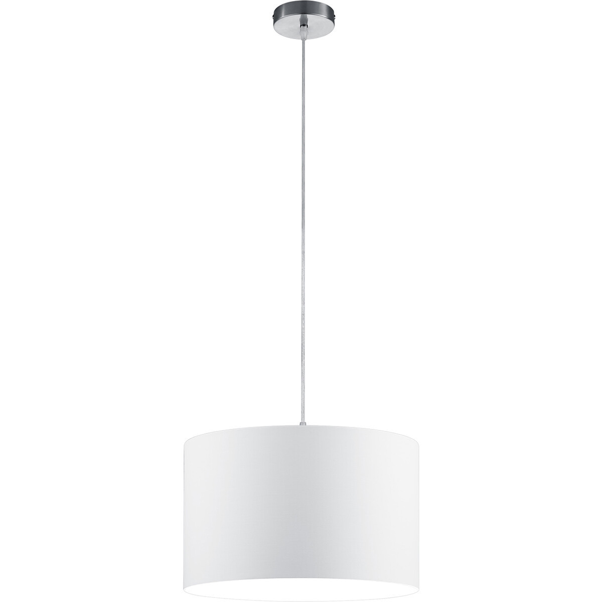 LED Hanglamp - Hangverlichting - Trion Hotia - E27 Fitting - 1-lichts - Rond - Mat Wit - Aluminium