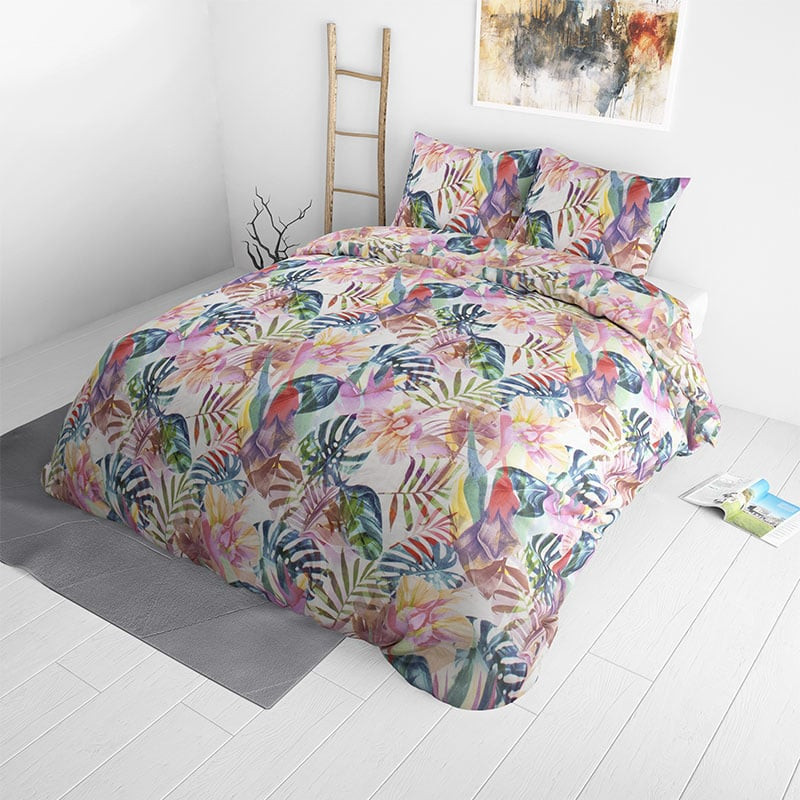 Dekbedovertrek Samara - Lits-Jumeaux (240x220 cm) - Meerkleurig Polyester-katoen - Dessin: Patroon - Sleeptime Elegance - Dekbed-Discounter.nl