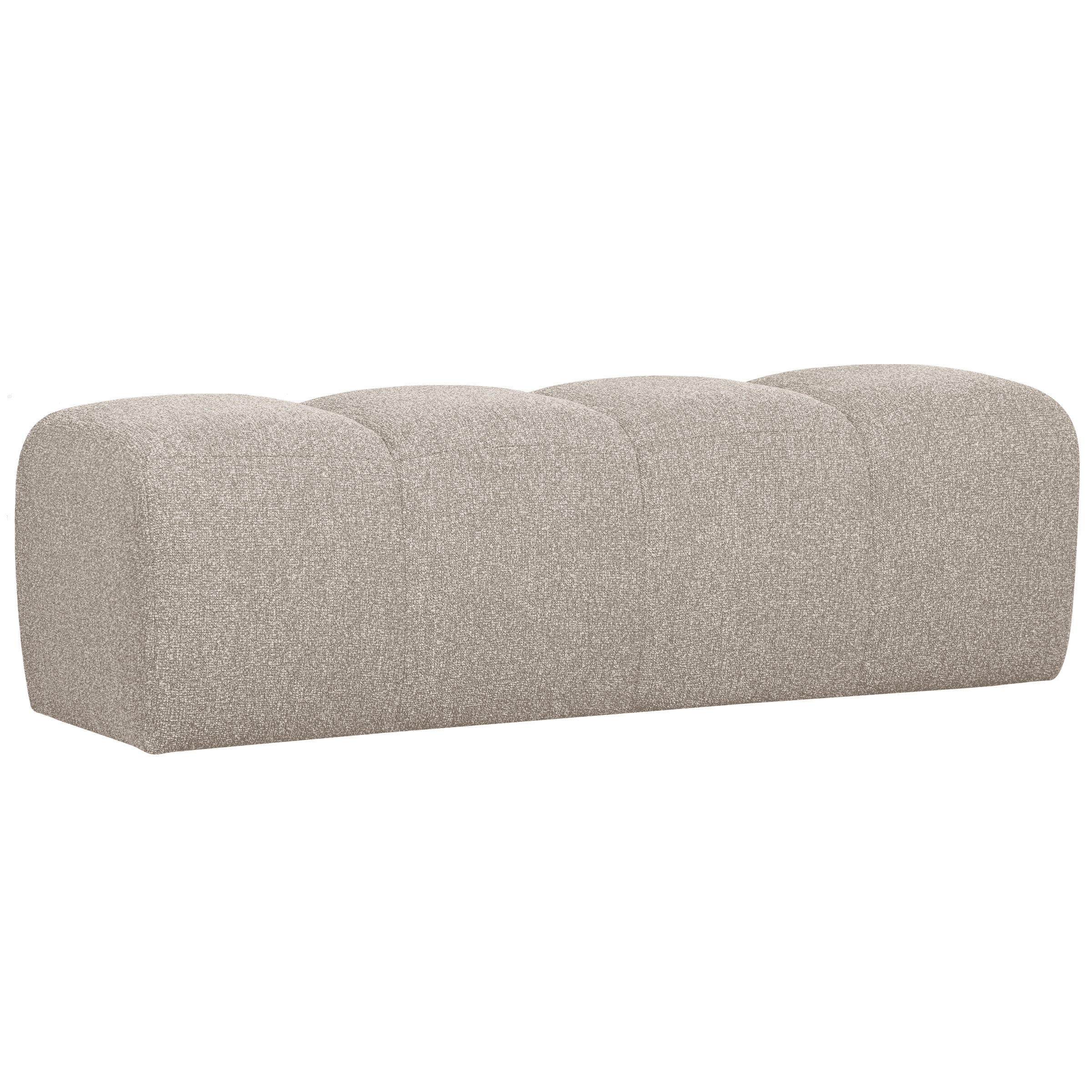 WOOOD Bankje Mojo Bouclé, 160cm - Beige Melange