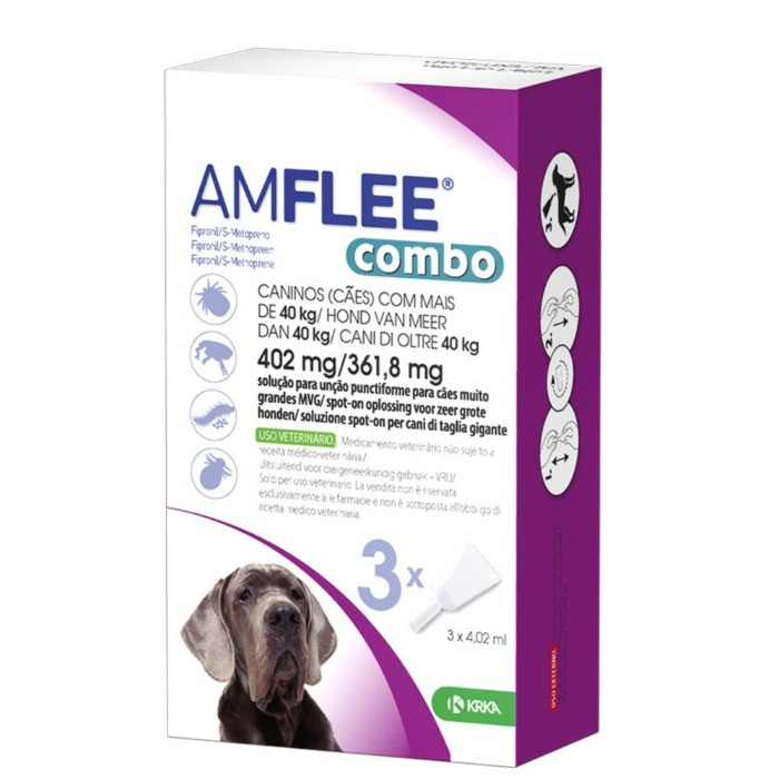 Amflee Combo 402mg spot-on hond XL (40+ kg) 3 pip.