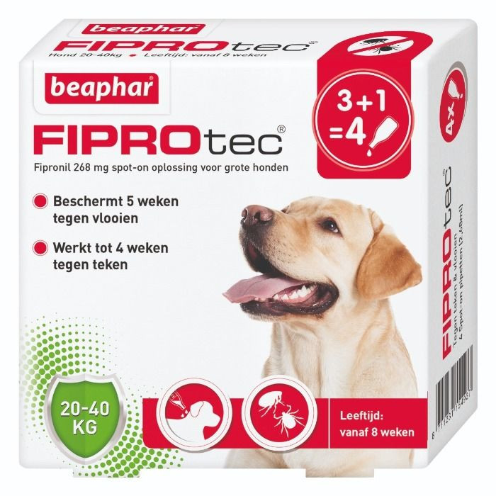 Beaphar Fiprotec Spot-On Hond 20-40kg - 4 pip