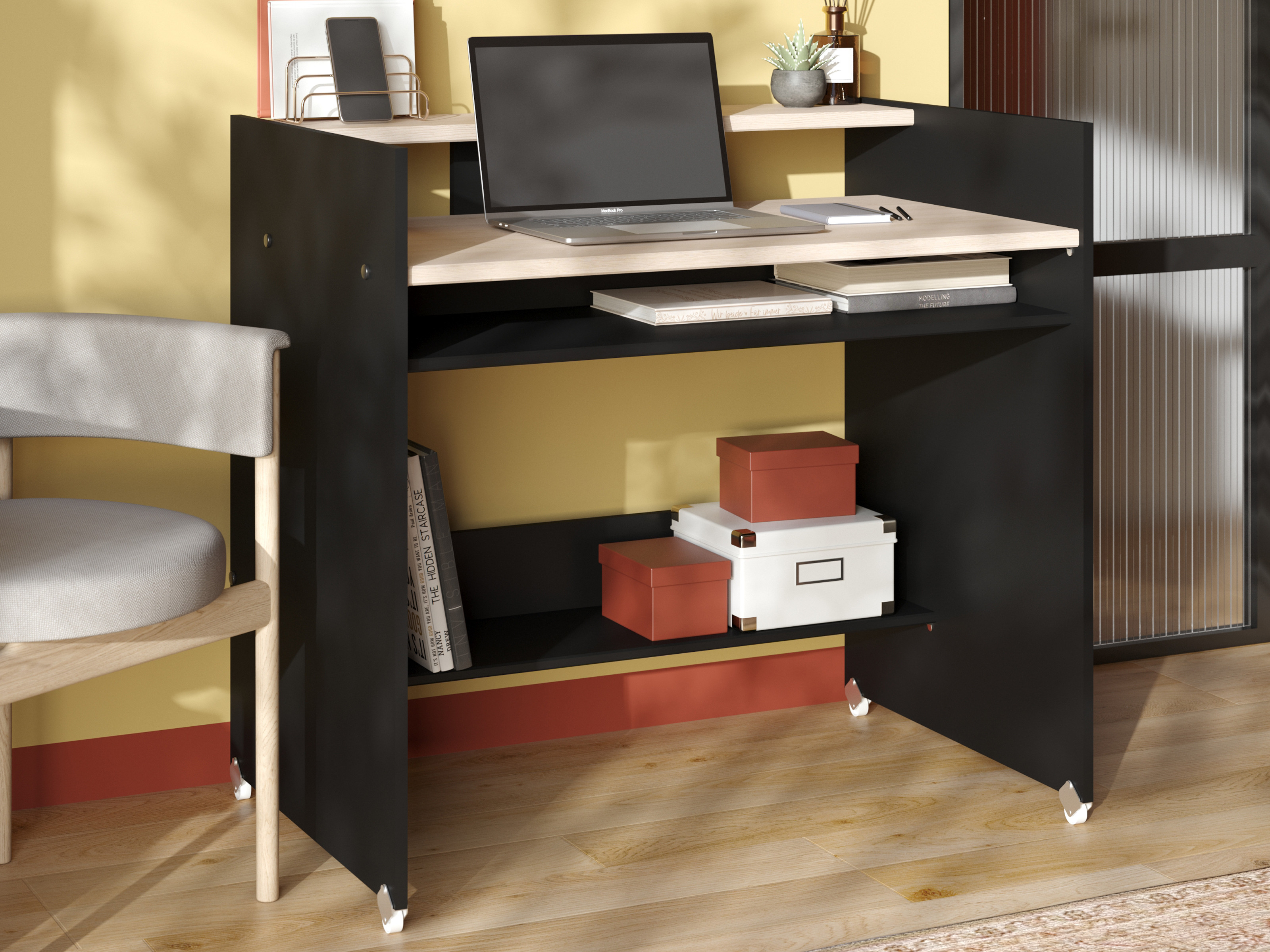 Bureau BACHETI 95 cm zwart