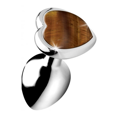 XR Brands Tiger Eye Heart - Butt Plug - Small