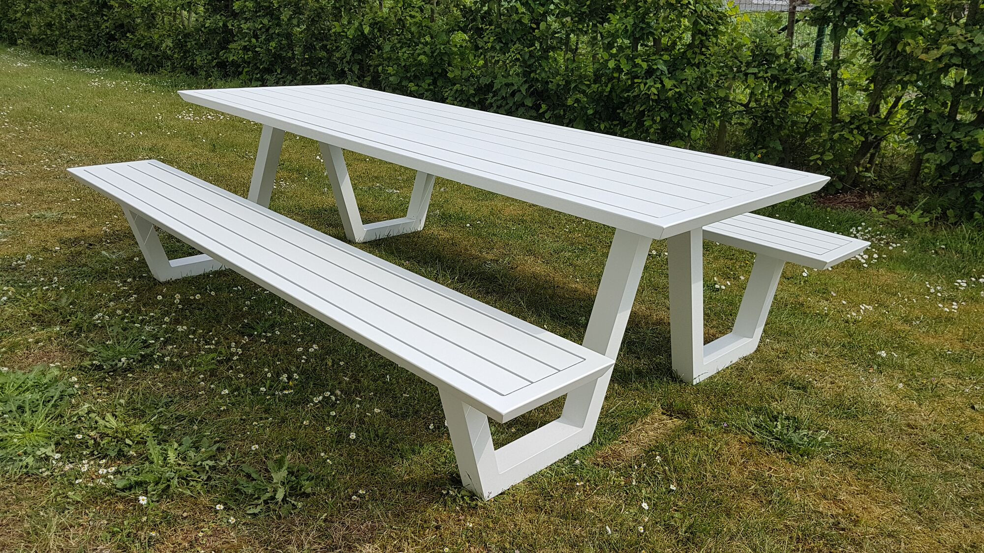 Picknicktafel BOLERO 240 cm aluminium wit