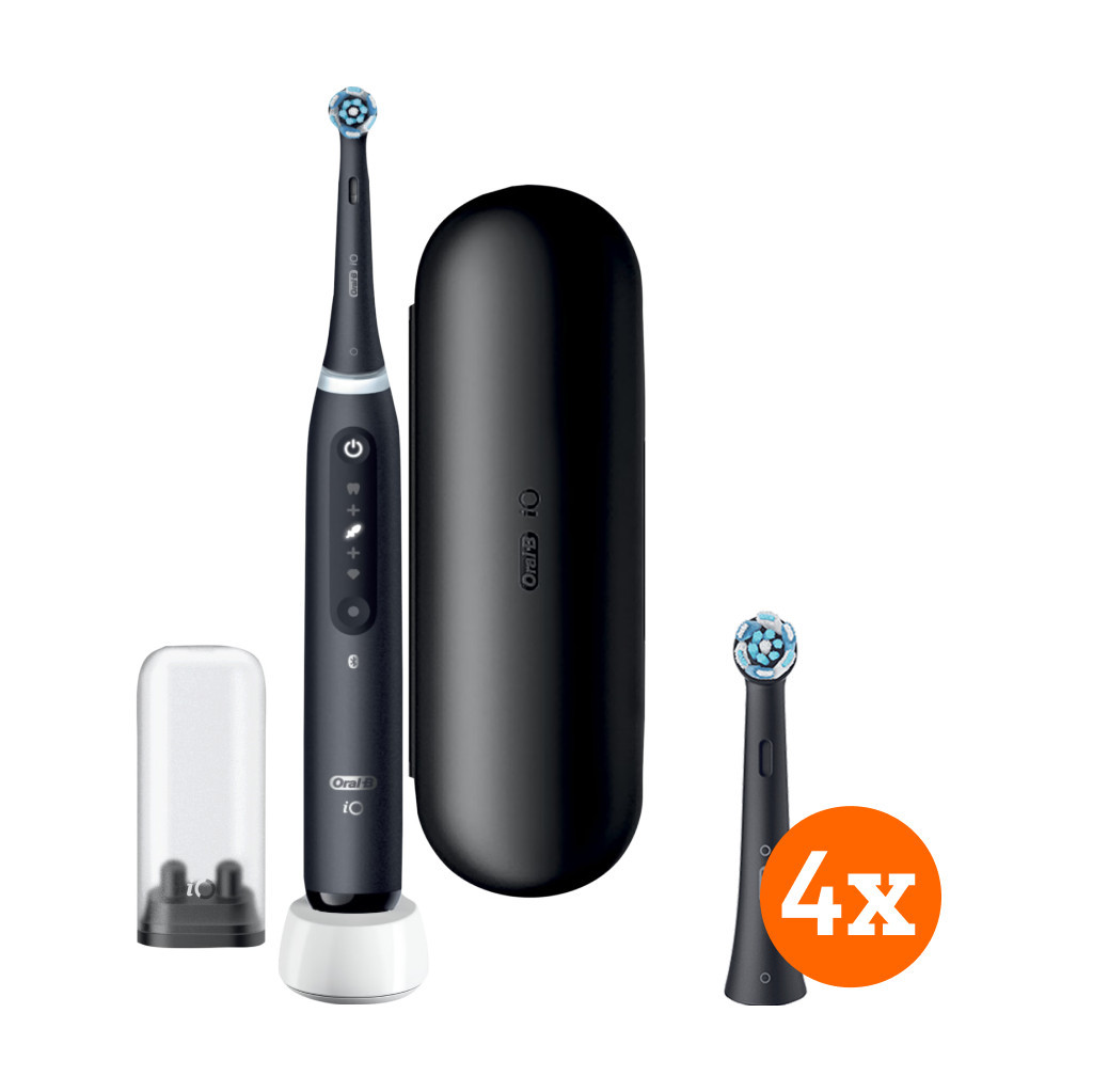 Oral-B iO 5N Zwart + iO Ultimate Clean opzetborstels (4 stuks)