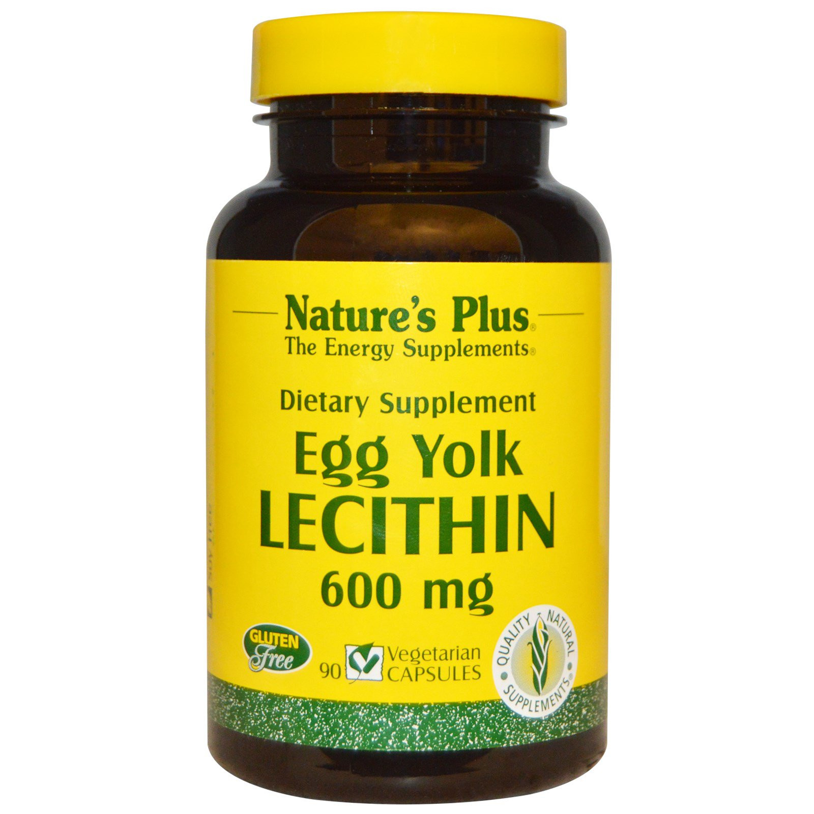 Egg Yolk Lecithin, 600 mg (90 Veggie Caps) - Nature&apos;s Plus