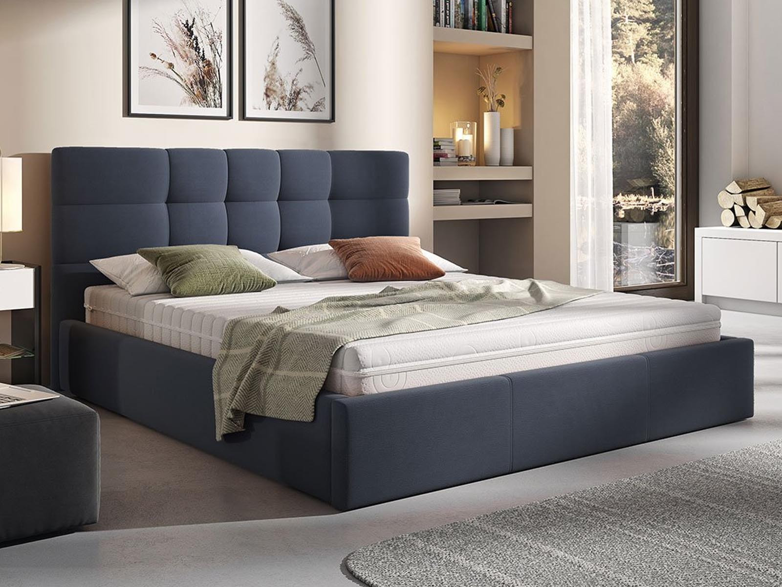 Tweepersoonsbed SWIFTIE 140x200 cm donkerblauw