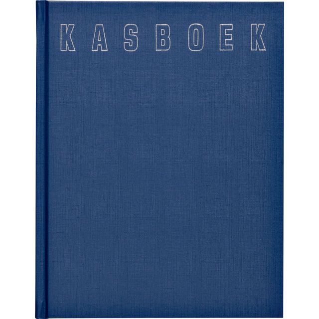 Kasboek 165x210mm 192blz 1 kolom blauw