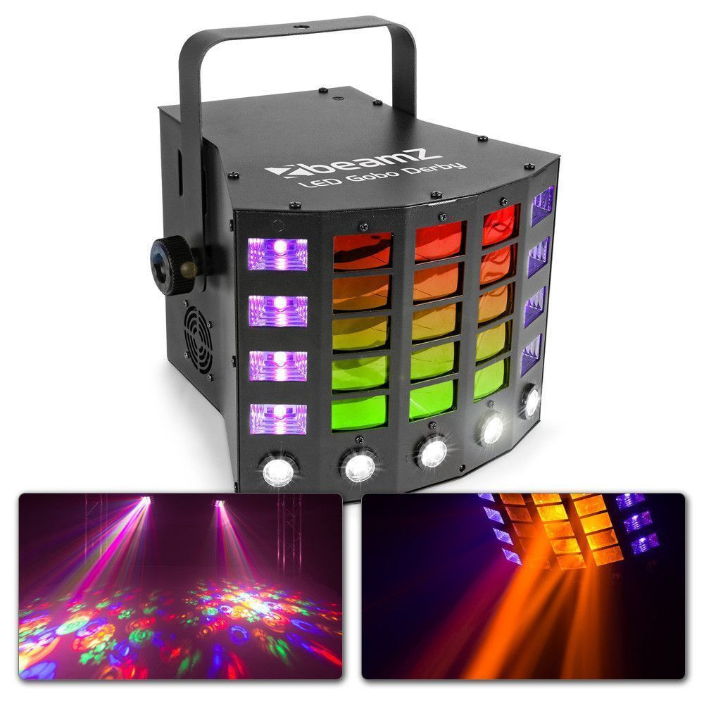 BeamZ Gobo Derby met blacklight en stroboscoop incl. remote