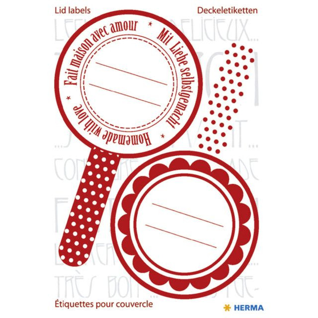 Etiket HERMA 15446 keuken new look rood | Omdoos a 10 blister x 3 vel | 10 stuks