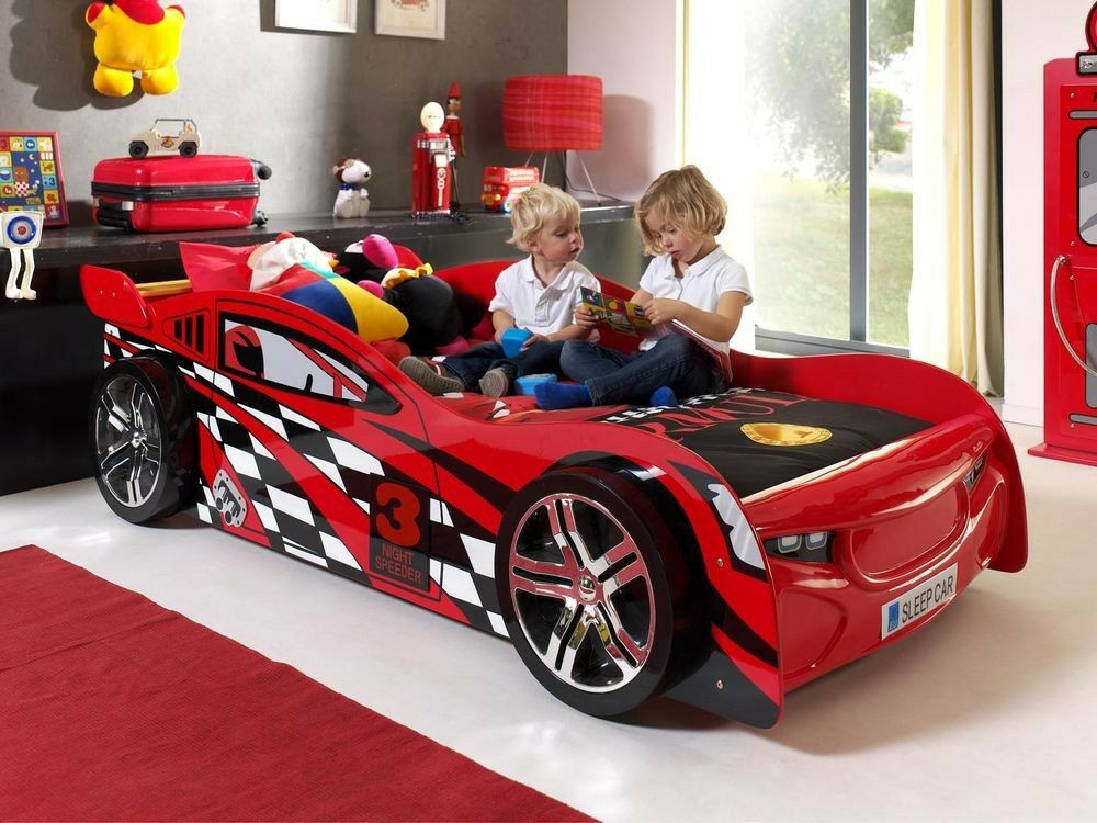 Bed NIGHT SPEEDER 90x200 cm rood