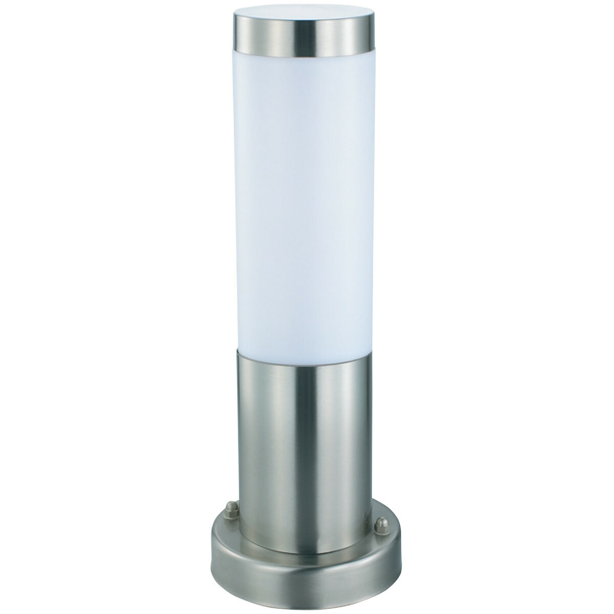 LED Tuinverlichting - Staande Buitenlamp - Laurea 3 - E27 Fitting - Rond - RVS - Philips - CorePro LEDbulb 827 A60 - 5.5W - Warm Wit 2700K