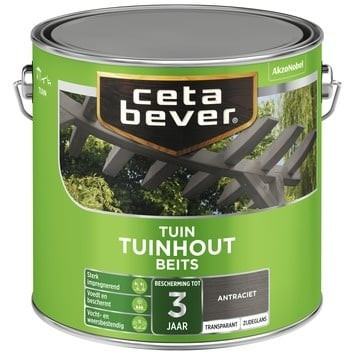 Cetabever Tuinhout Beits Transparant Zijdeglans - Antraciet