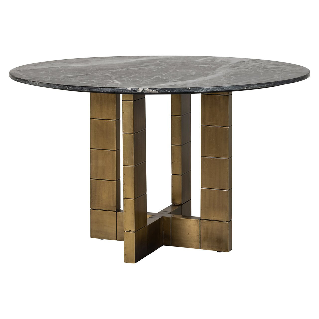 Richmond Ronde Eettafel Collada Marmer, 130cm - Brons