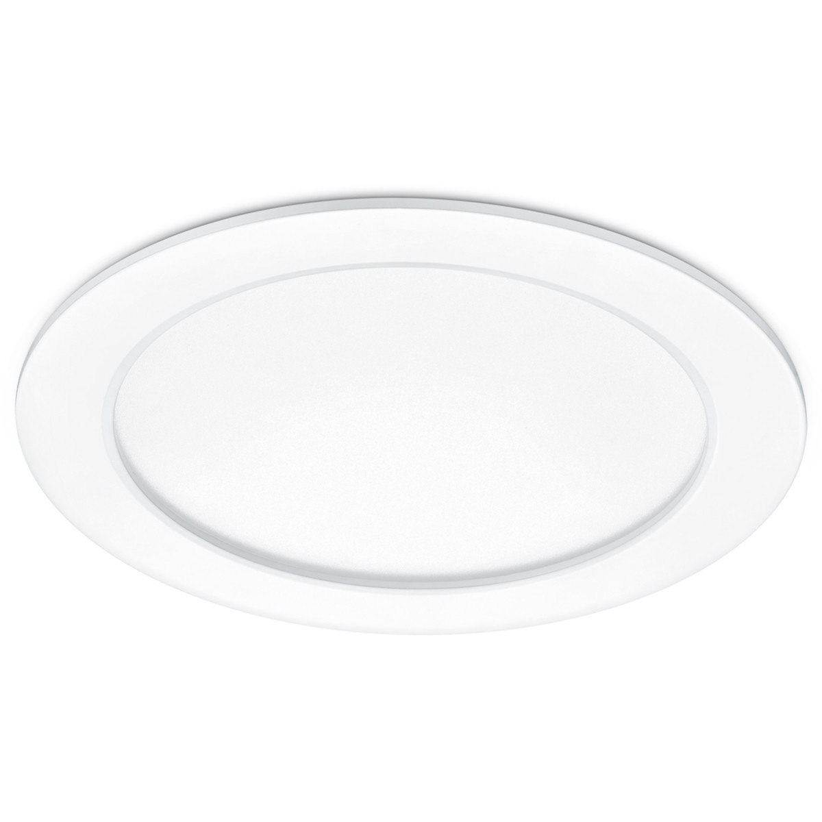 LED Spot - Inbouwspot - Trion Pandus - 18W - Warm Wit 3000K - Dimbaar - Spatwaterdicht IP44 - Rond - Mat Wit - Aluminium - Ø220mm