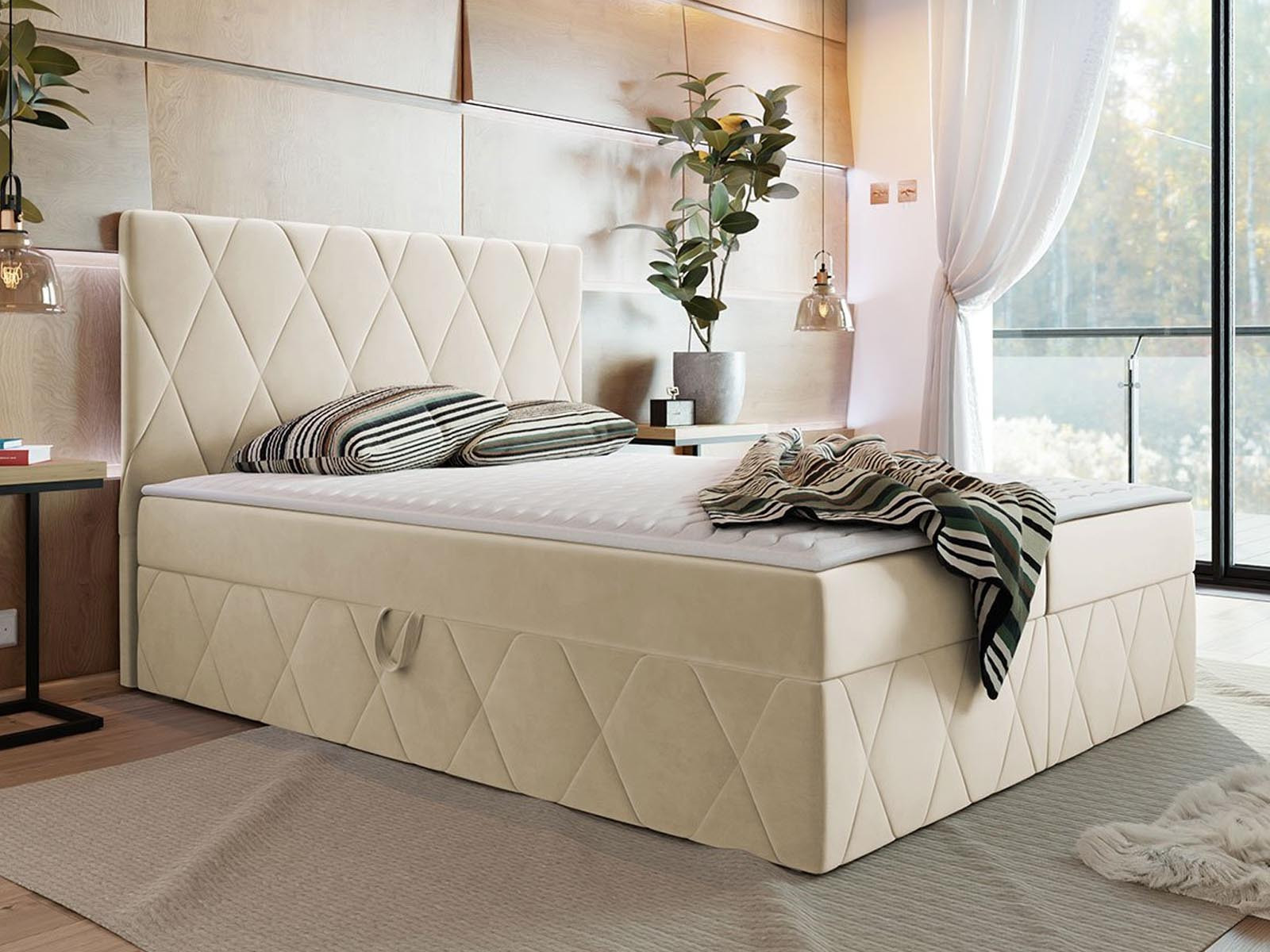 Boxspring SIMONA 140x200 cm beige