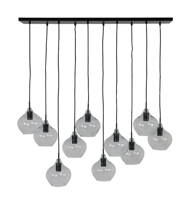 Light & Living Hanglamp 'Rakel' 10-Lamps, kleur Mat Zwart