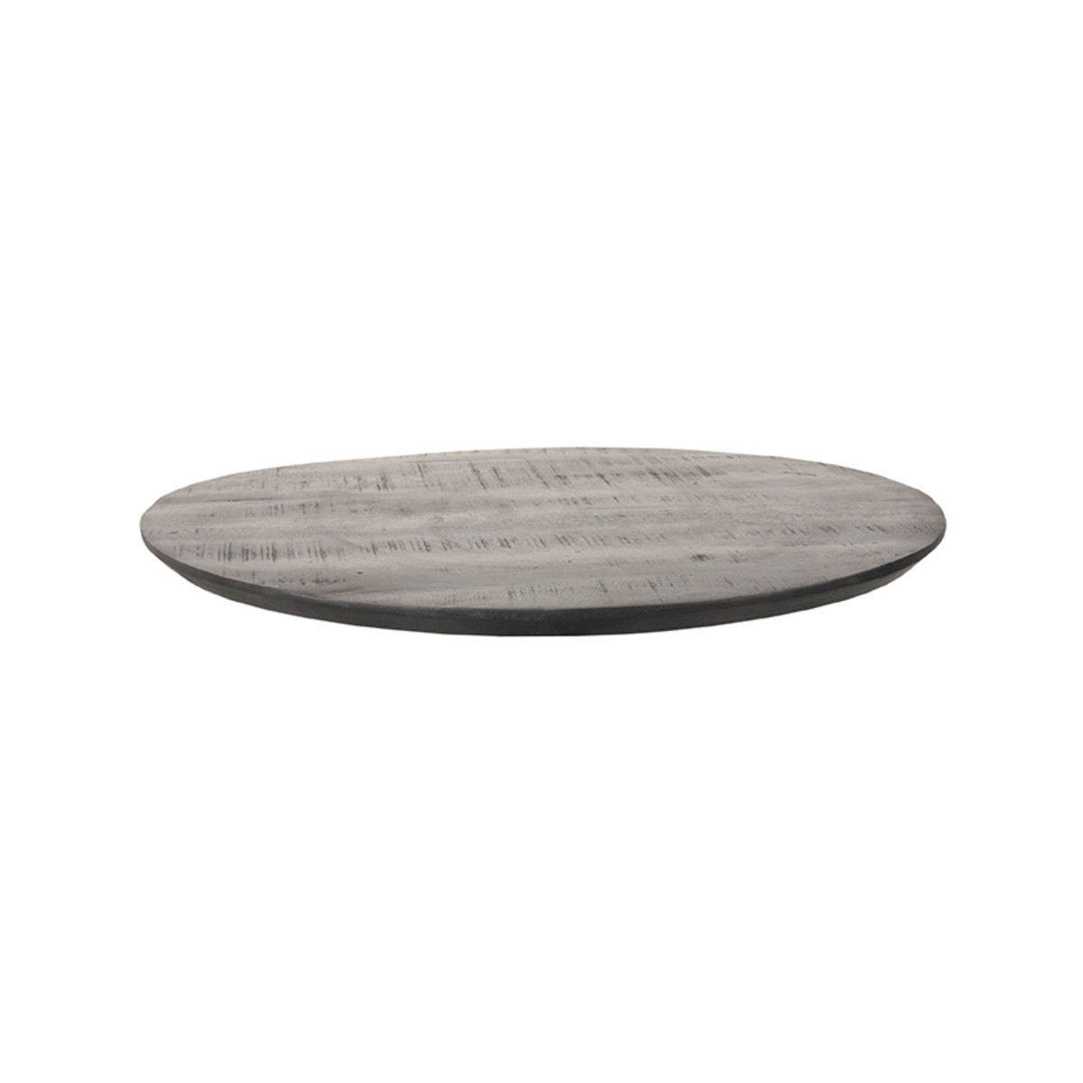 LABEL51 Eetkamertafel Tafelblad Sloppy Edge - Zwart - Mangohout - Rond - 70 cm