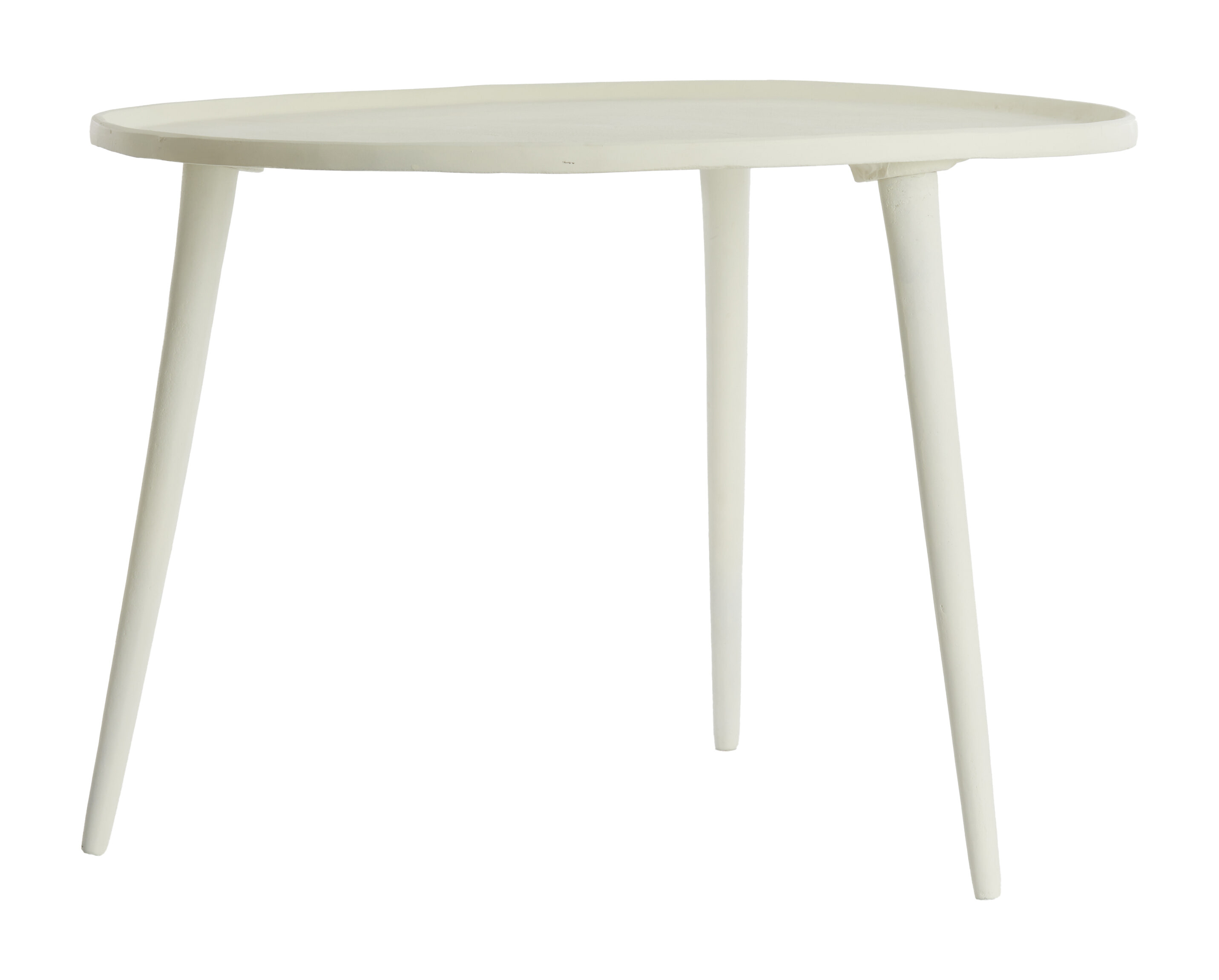 Light & Living Ronde Bijzettafel Babina 59cm - Crème