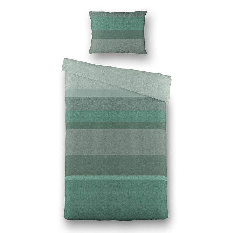 Dekbedovertrek Forest Stripes Dekbedovertrek - Tweepersoons (200x220 cm) - Meerkleurig Polyester-katoen - Dessin: Strepen - Luna Bedding -