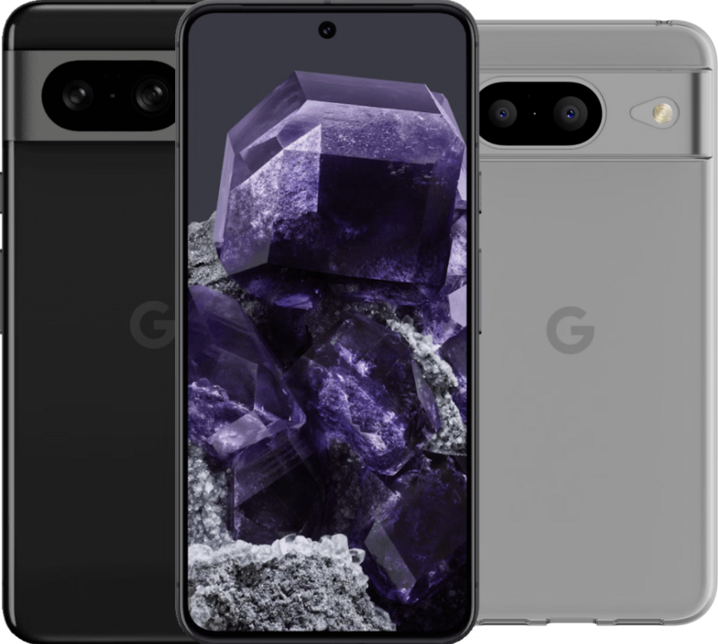 Google Pixel 8 128GB Zwart 5G + BlueBuilt Back Cover Transparant