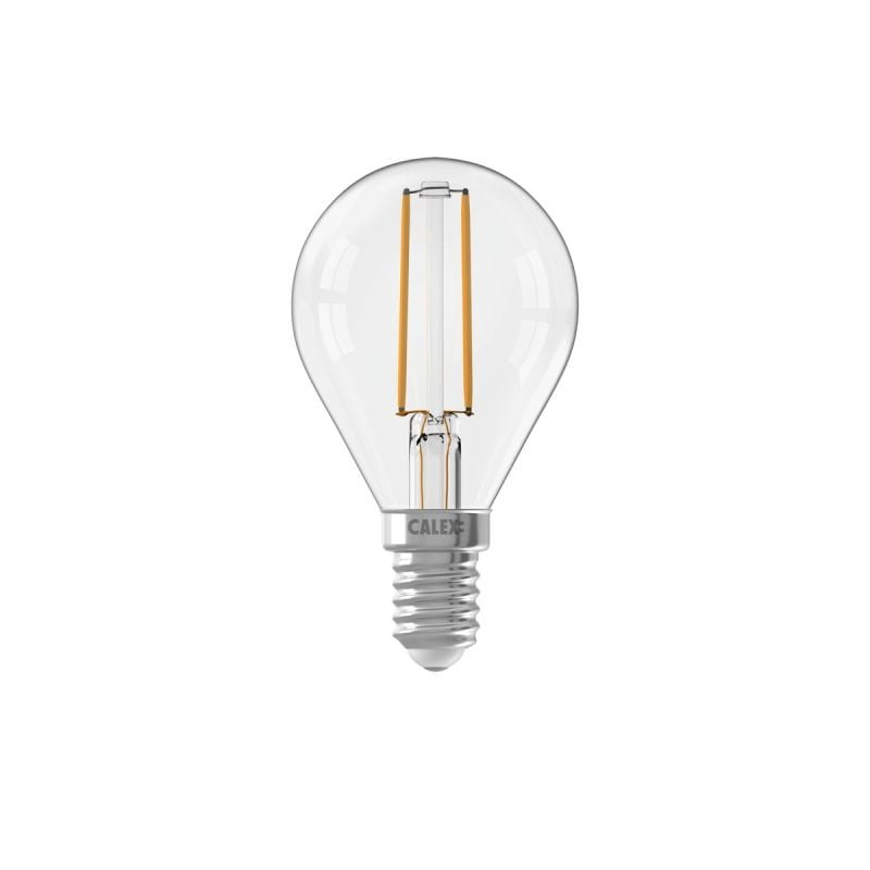 Calex LED volglas Filament Kogellamp 220-240V 3,5W 250lm E14 P45, Helder 2700K CRI80 Dimbaar