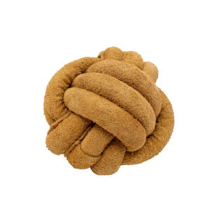 Hugglehounds Naturals leren bal voor de hond Medium