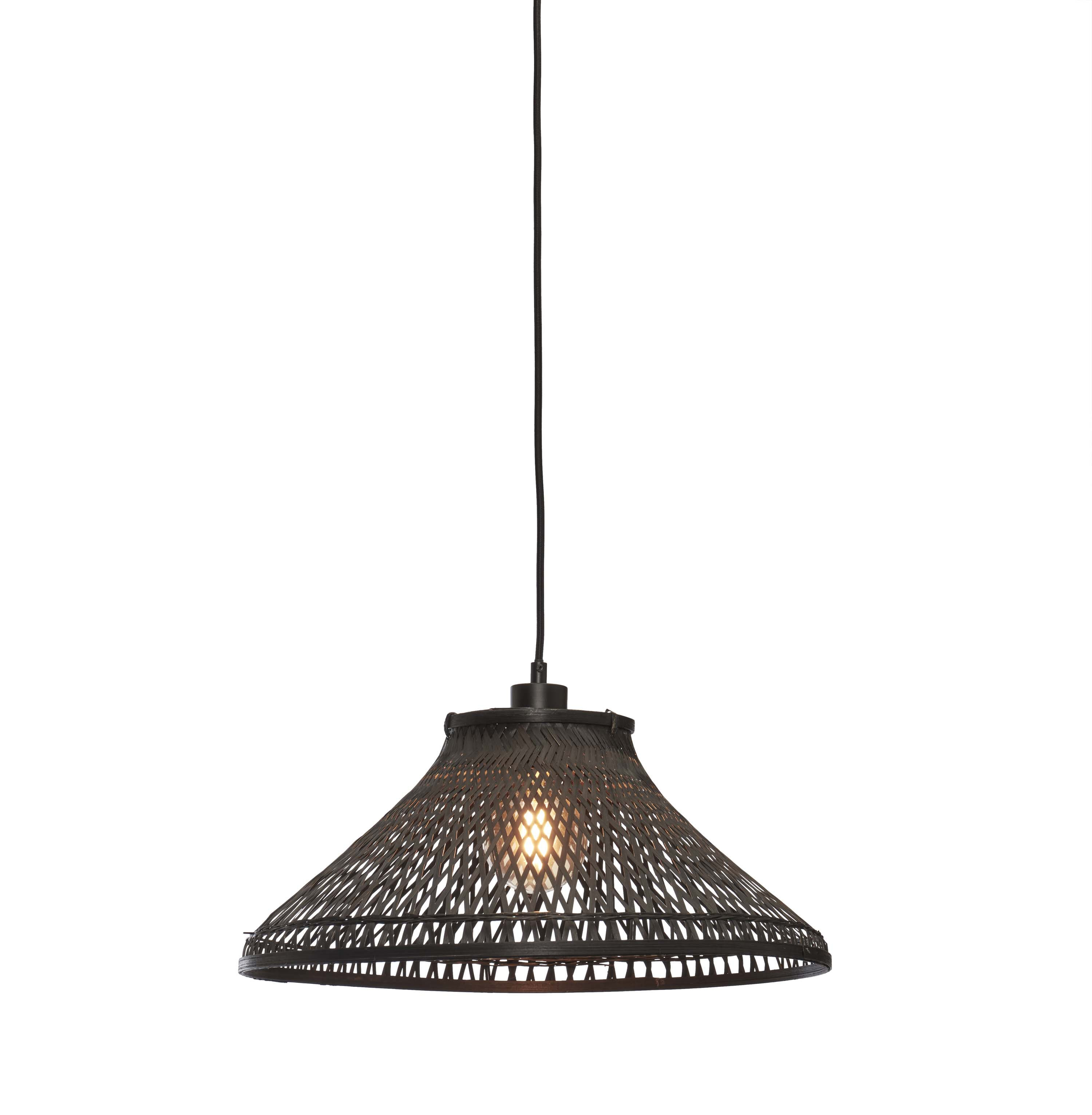 GOOD&MOJO Hanglamp 'Tahiti' Bamboe, 45cm, kleur Zwart