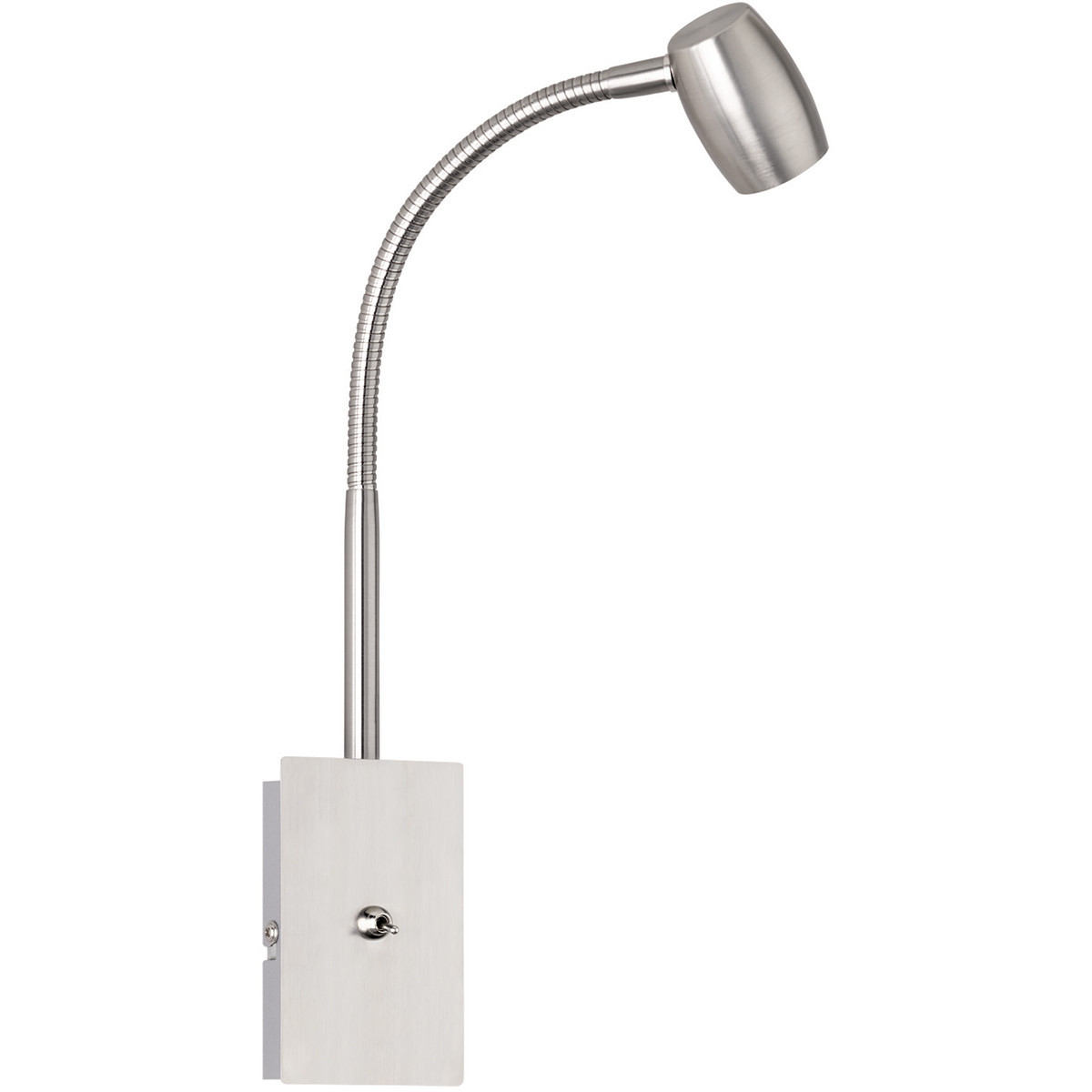 LED Wandspot - Trion Micko - GU10 Fitting - 1-lichts - Rechthoek - Mat Nikkel - Aluminium