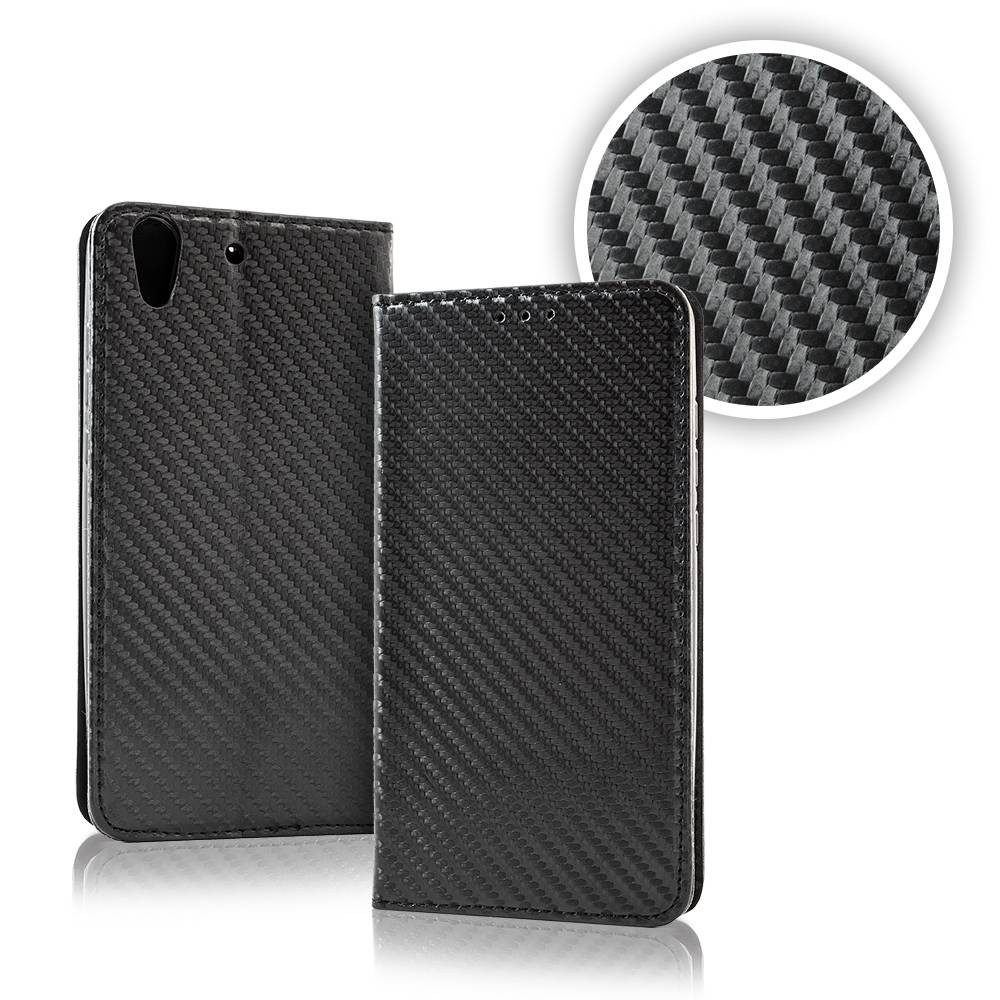 Smart Carbon Wallet Case voor Samsung S9 Zwart