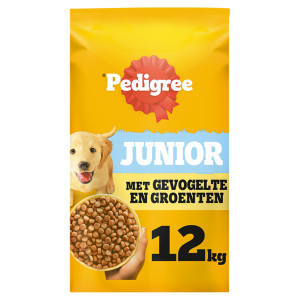 Pedigree Junior met gevogelte en groenten hondenvoer 12 kg