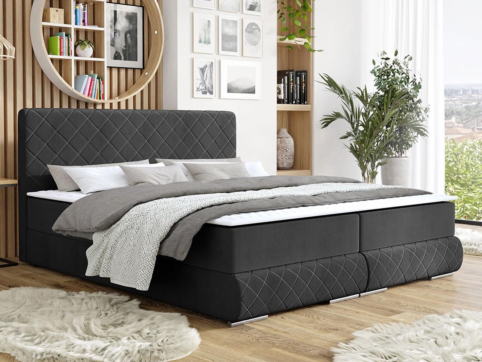 Boxspring PALADIUM 160x200 cm donkergrijs