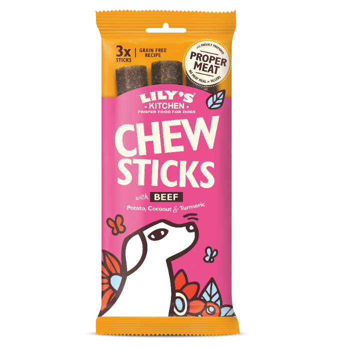 Lily&apos;s Kitchen Kauwsticks met Rund hondensnacks 120g