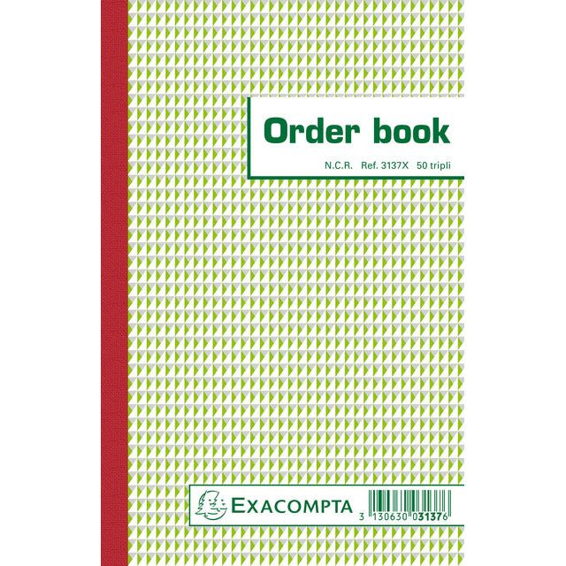 Orderboek Exacompta 210x135mm 50x3vel lijn | 10 stuks