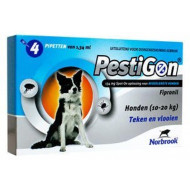 Pestigon Spot-On voor honden van 10 tot 20 kg 3 x 4 pipetten