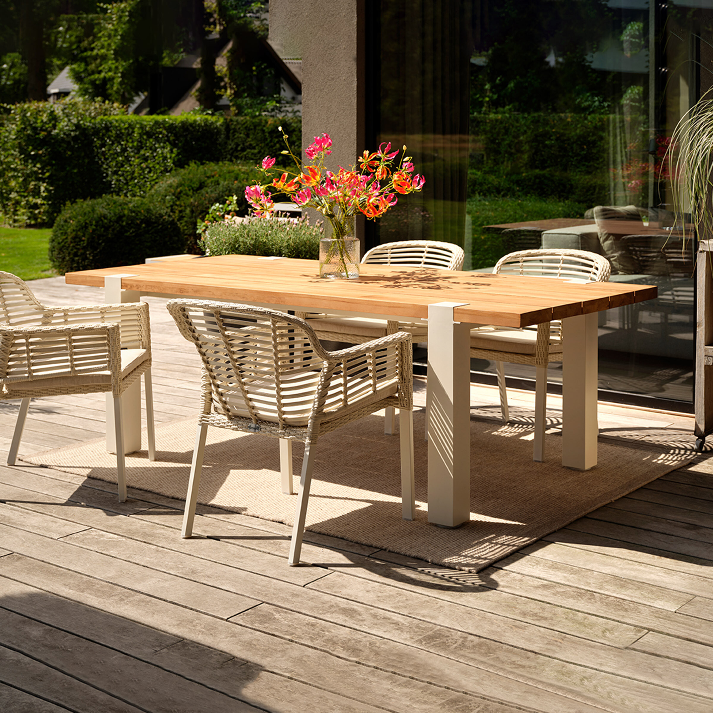 Hartman Tuintafel Esmee Teakhout - Naturel/Wit