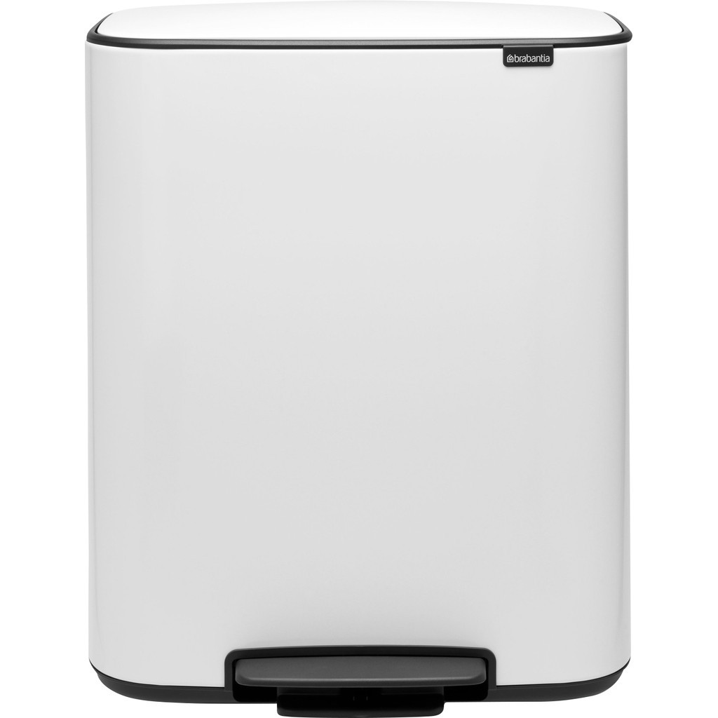 Brabantia Bo Pedal Bin 60 Liter White