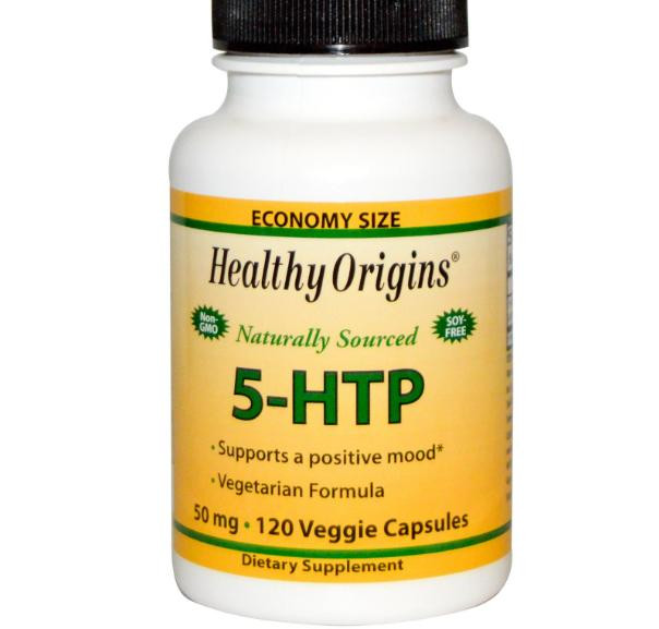 5-HTP, 50 mg (120 Veggie Caps) - Healthy Origins