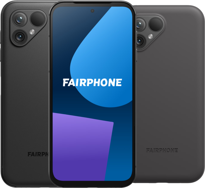 Fairphone 5 256GB Zwart 5G + Fairphone Protective Back Cover Zwart