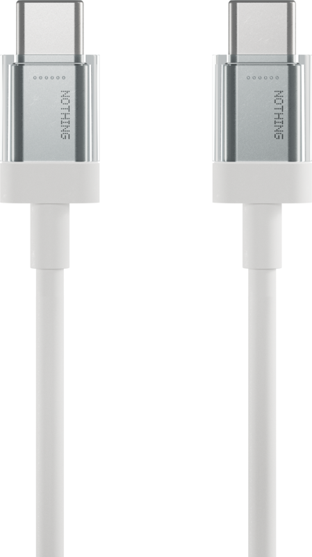 Nothing Usb C naar Usb C Kabel 1,8m Kunststof Wit