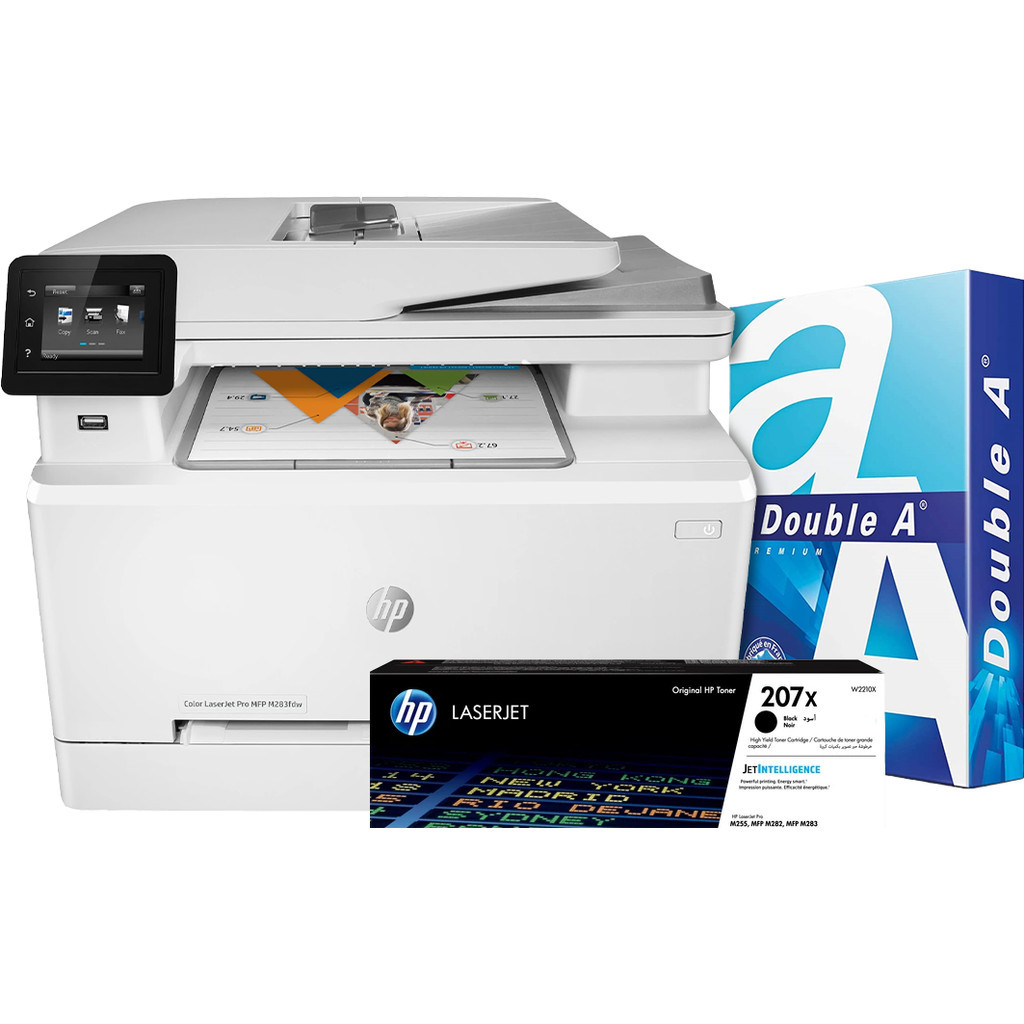 HP Color Laserjet Pro M283fdw MFP + 1 Extra Zwarte Toner + 500 Vellen A4 Papier