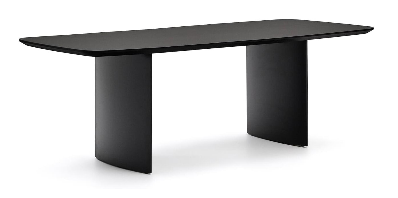 Kave Home Deens Ovale Eettafel Litto MDF - Zwart - Ovaal