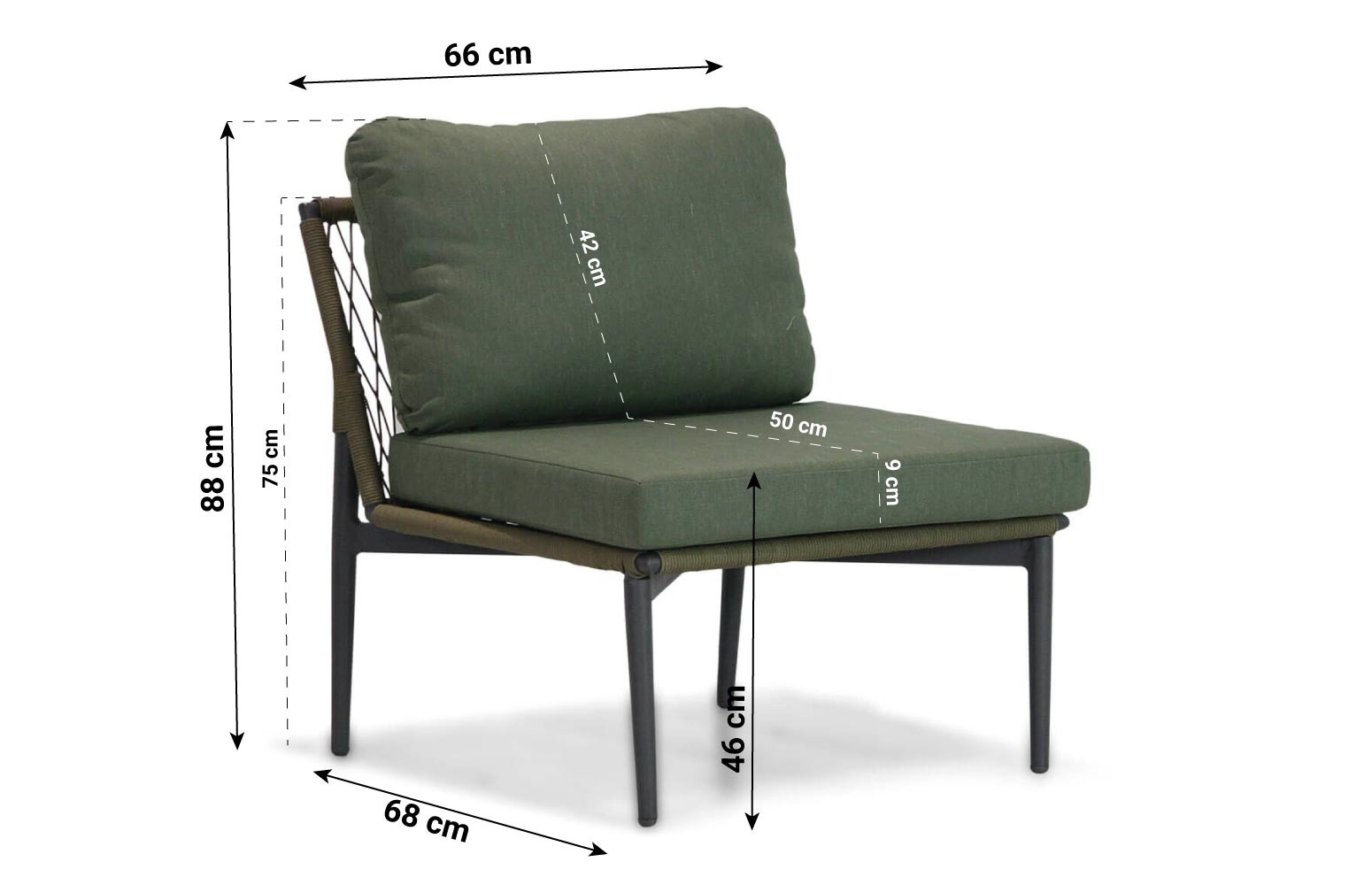 Alanya middenmodule forest green