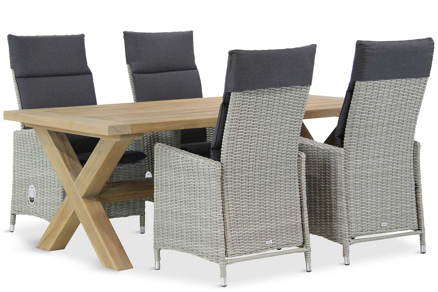 Garden Collections Madera/Oregon 200 cm dining tuinset 5-delig