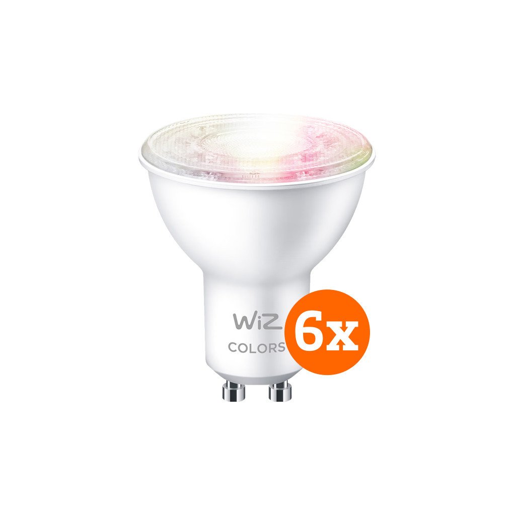 WiZ Smart Spot 6-pack - Gekleurd en Wit Licht - GU10