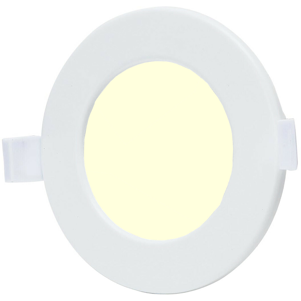 LED Downlight - Smart LED - Wifi LED - Slimme LED - Aigi Zumba - 6W - Warm Wit 3000K - Inbouw Rond - Mat Wit - Aluminium - Ø115mm